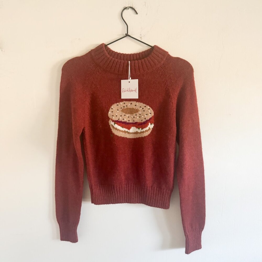 NWT Rachel Antonoff Burnt Sienna Schmear Sweater XS - Picture 2 of 7
